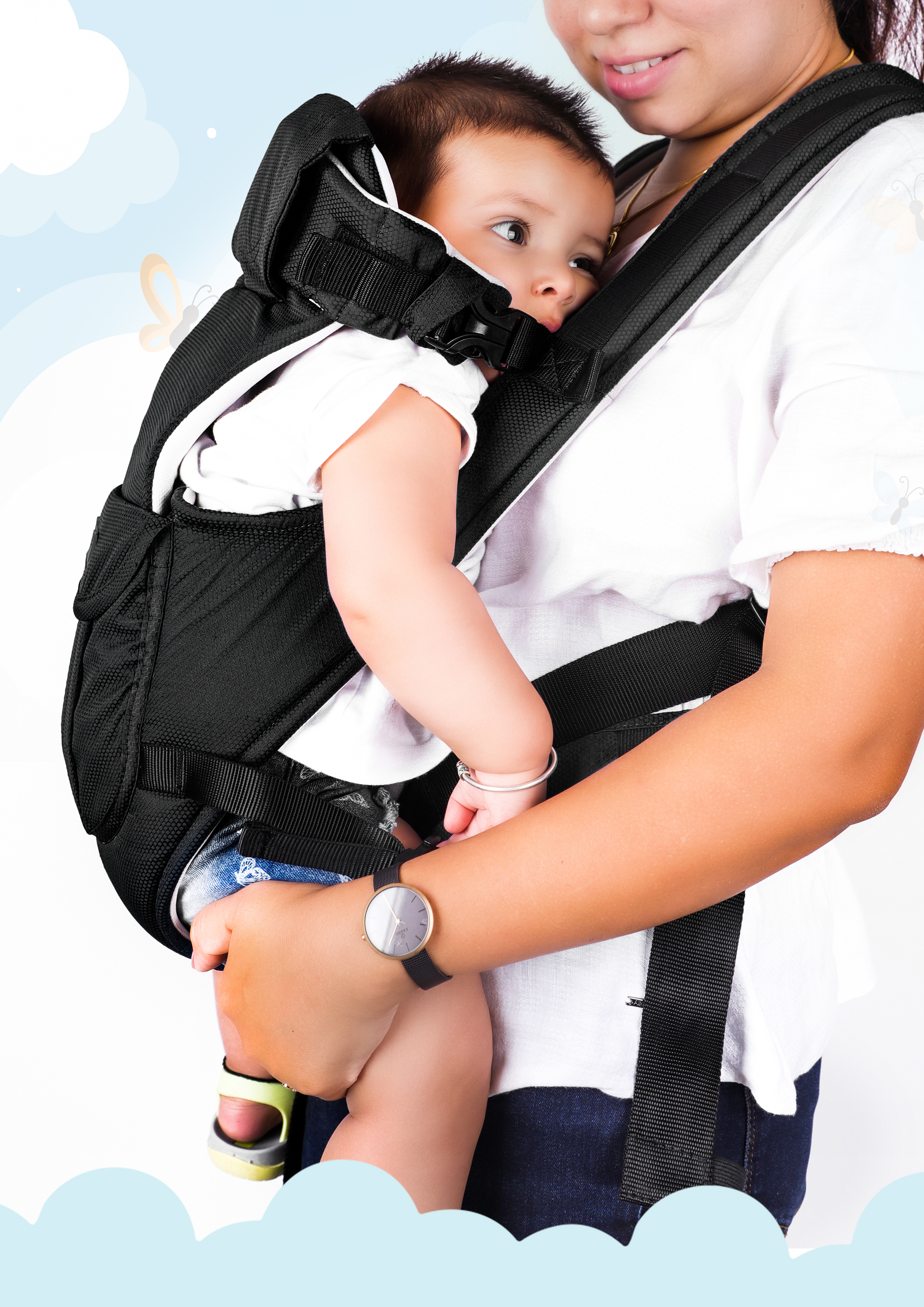 4 IN 1 ROYAL BABY CARRIER - BLACK